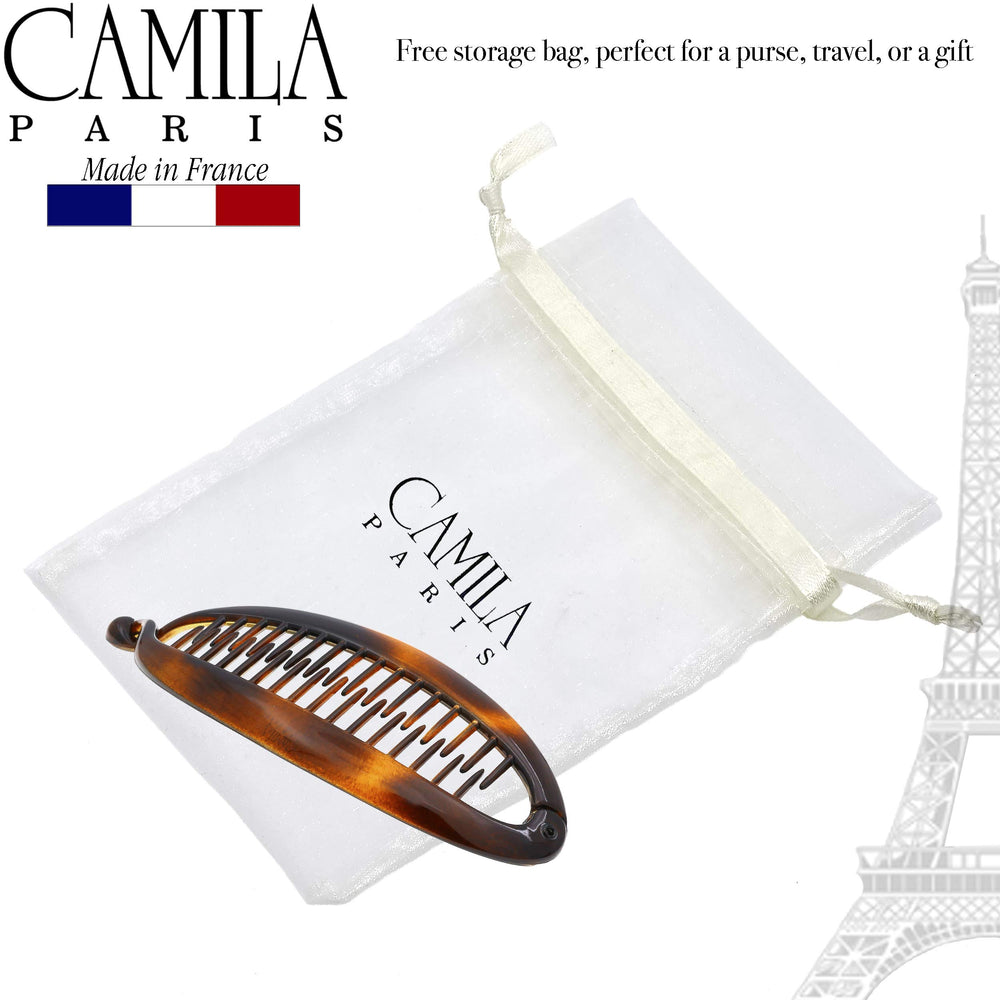 Clip banane Camila CP2 pour cheveux épais et volumineux.