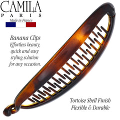 Clip banane Camila CP2, prise sécurisée pour cheveux épais sans tirer.