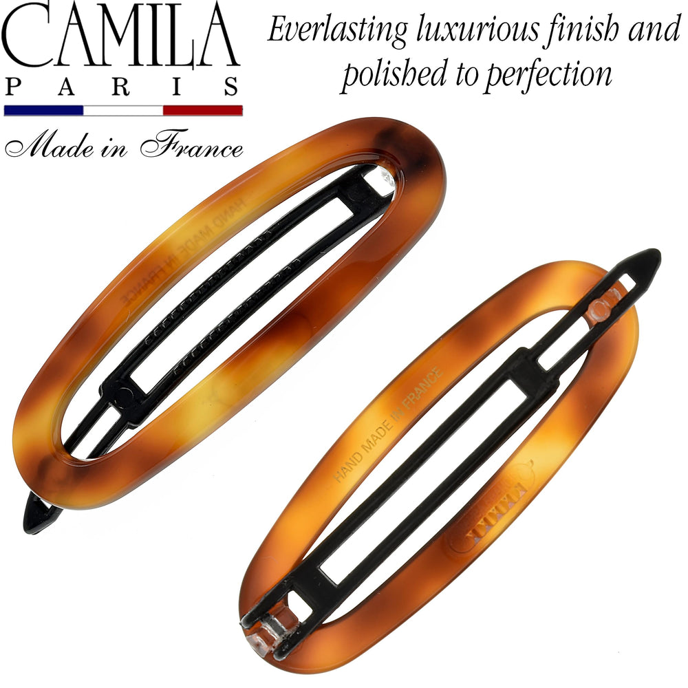 Barrette Camila Paris CP2249 adaptée aux cheveux épais ou fins sans glisser.