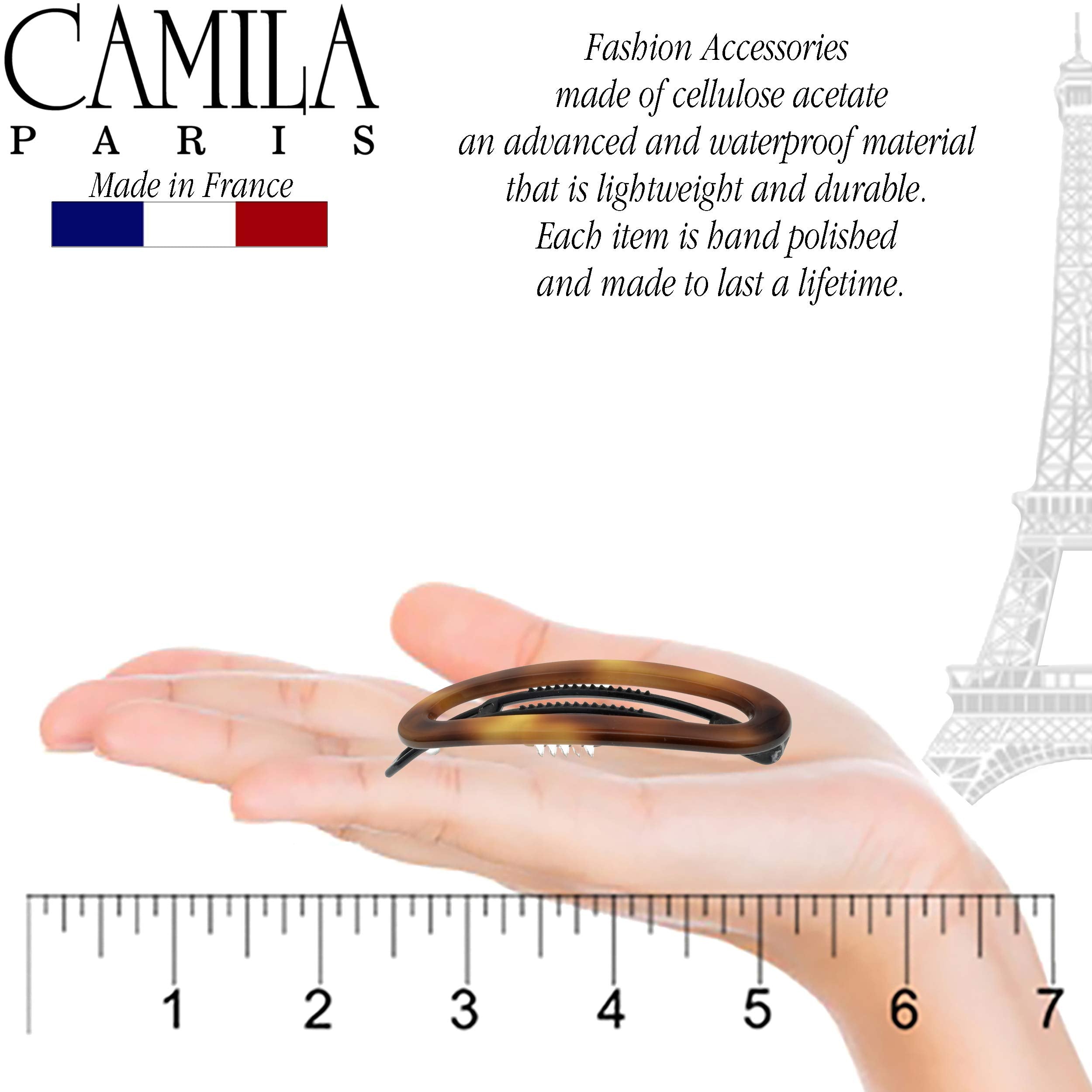 Barrette Camila Paris CP2249 en acétate de cellulose, finition luxueuse et durable.