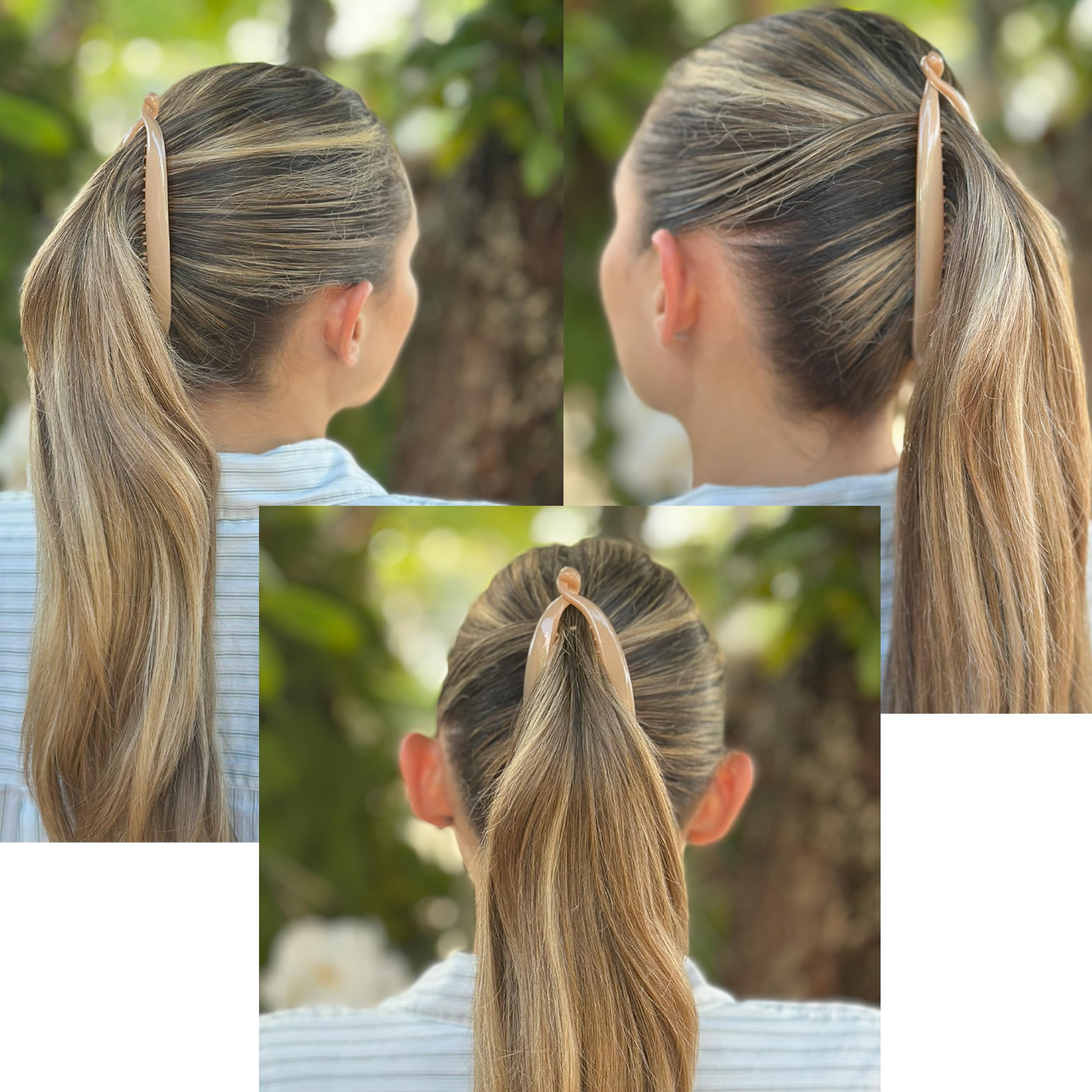 Camila Paris CP2889, clip banane beige pour coiffure rapide et stable.
