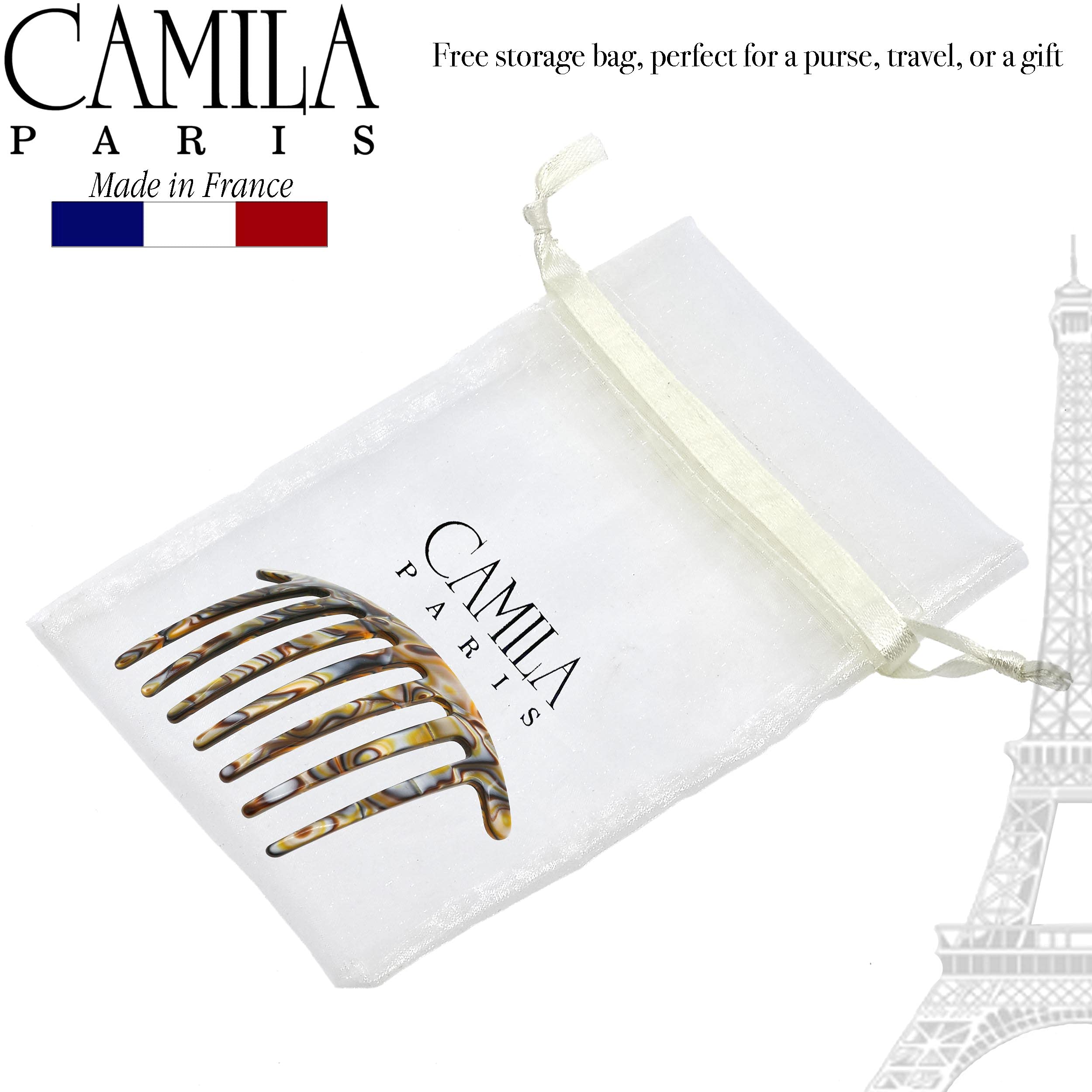 Camila Paris CP3186, dents fines assurant une tenue en douceur sans tiraillement.