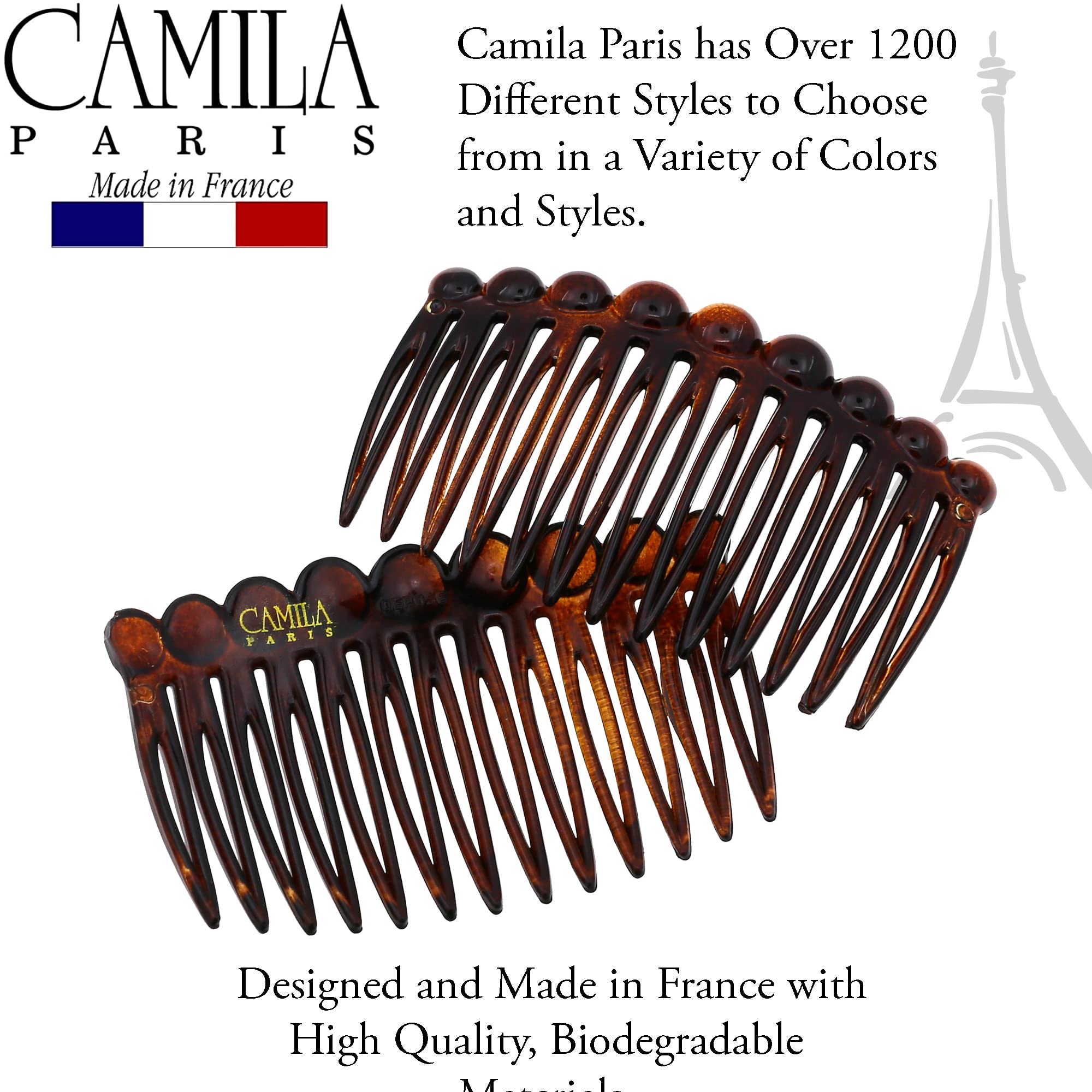 Camila Paris CP33/2—peigne tortue, usage quotidien confortable sans tirer les cheveux.