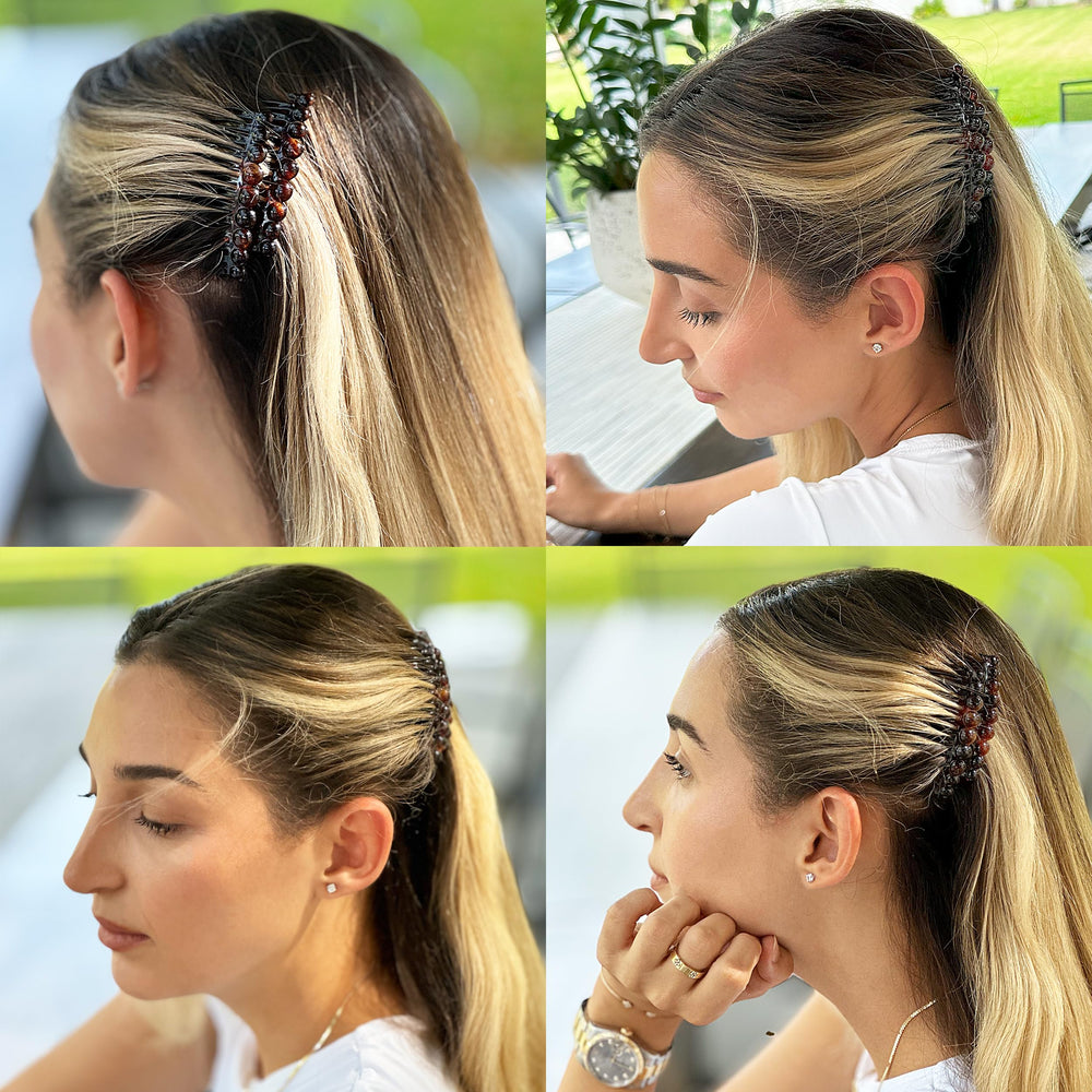 Camila Paris CP33/2—peigne tortue, ensemble double pour coiffures rapides et durables.