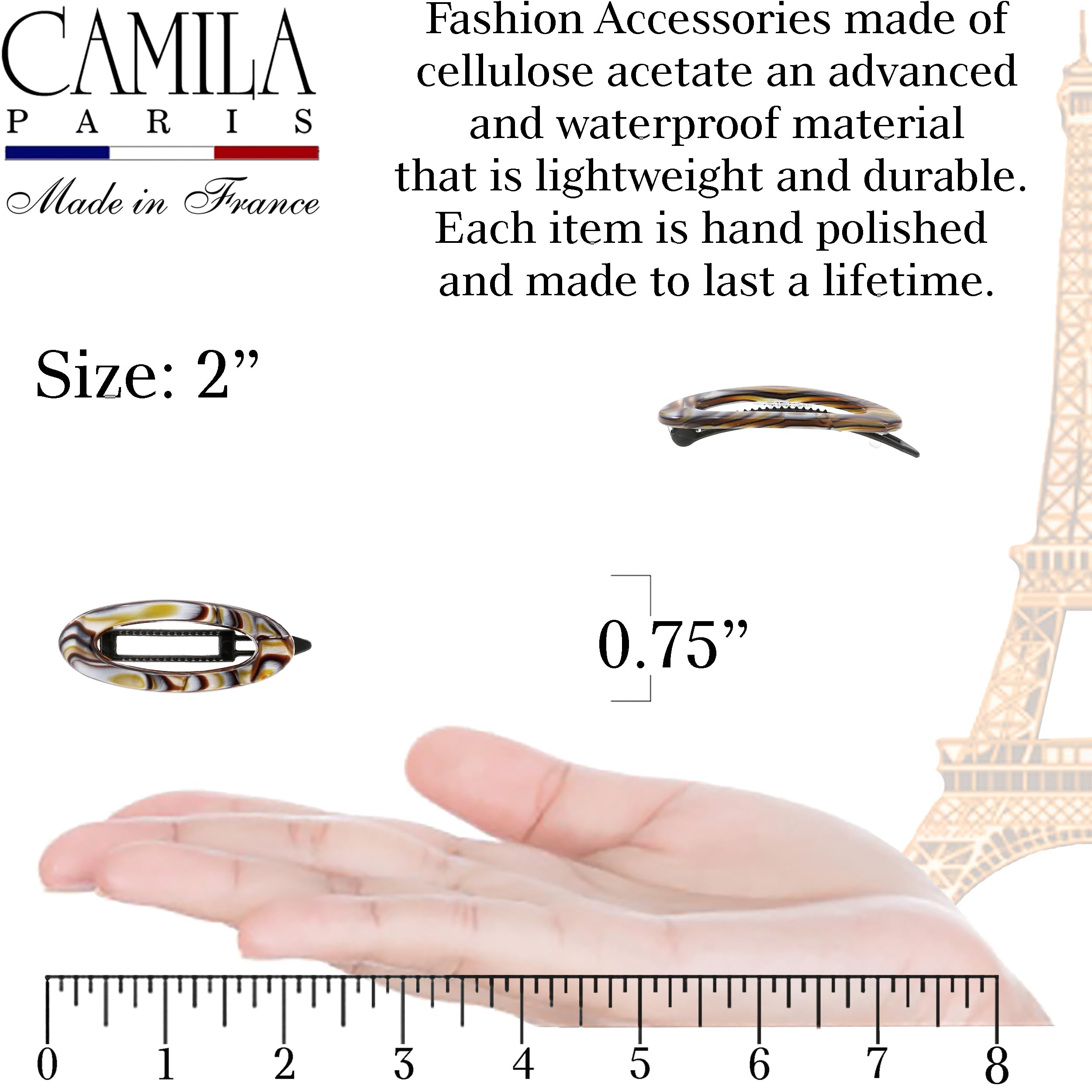 Camila Paris CP3367 onyx, angle gauche, maintien discret