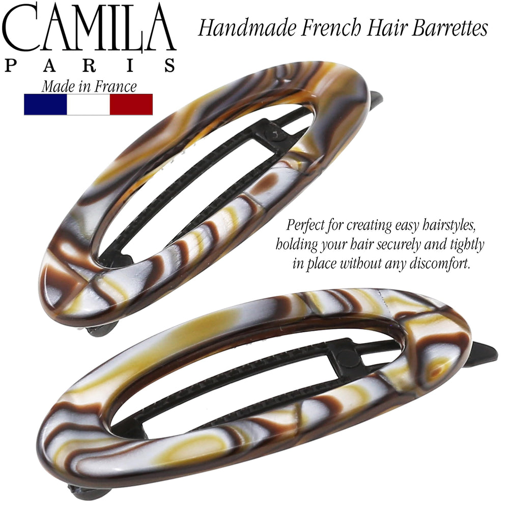 Barrette Camila Paris CP3367 onyx, vue dos