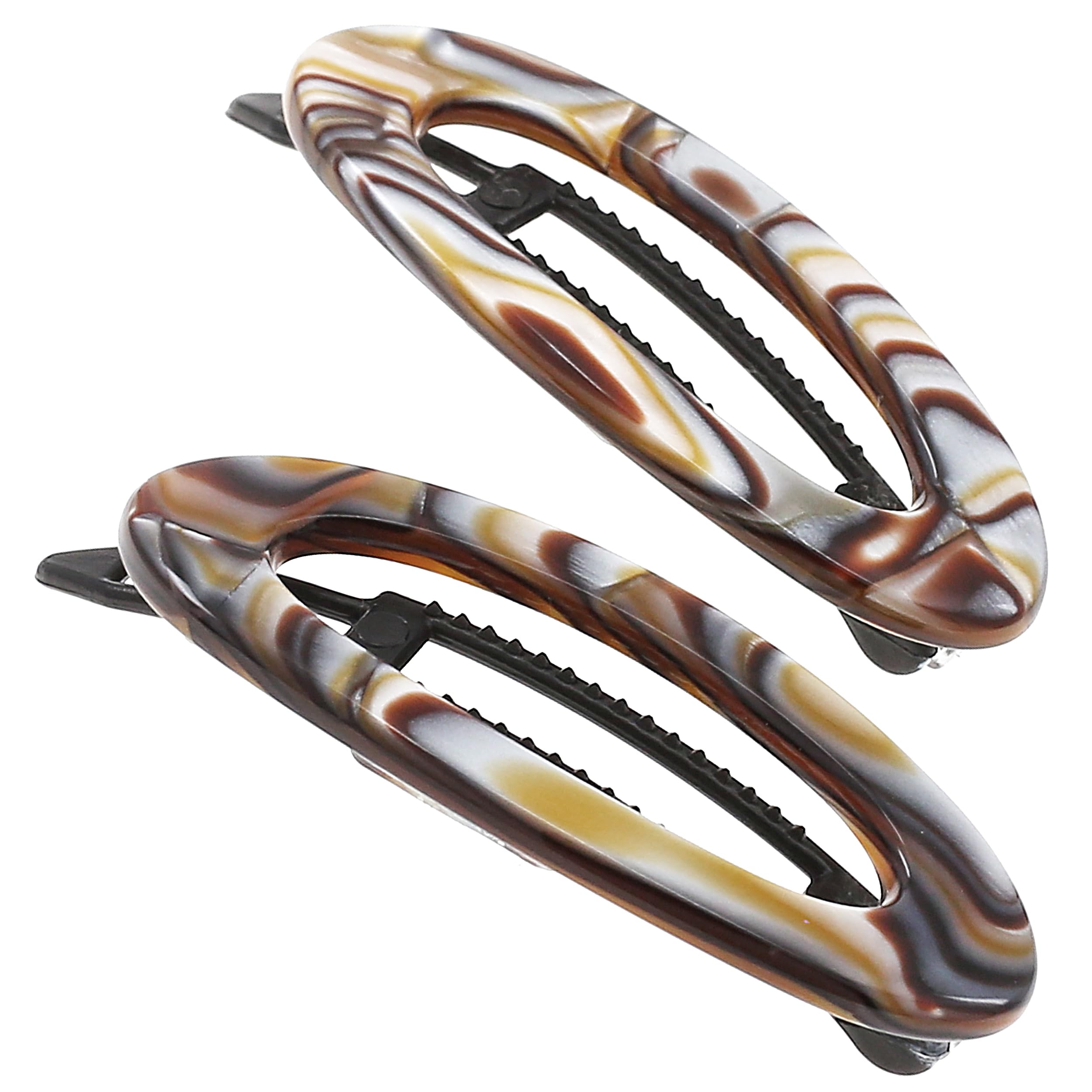 Barrette Camila Paris CP3367 onyx avec fermeture sans métaux pour un maintien fiable