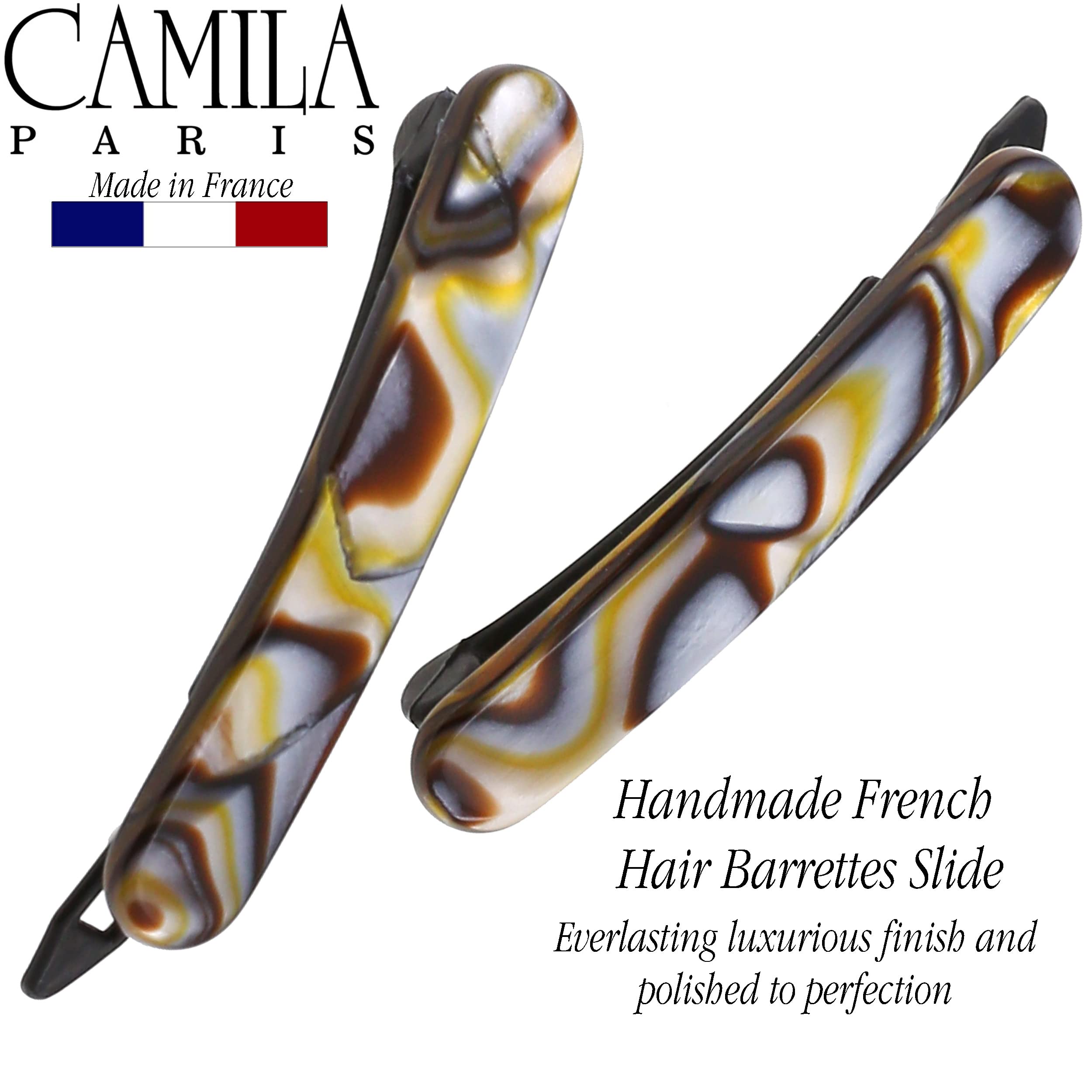 Barrette Camila Paris CP3377 avec glissage latéral pour une coiffure rapide et sûre.