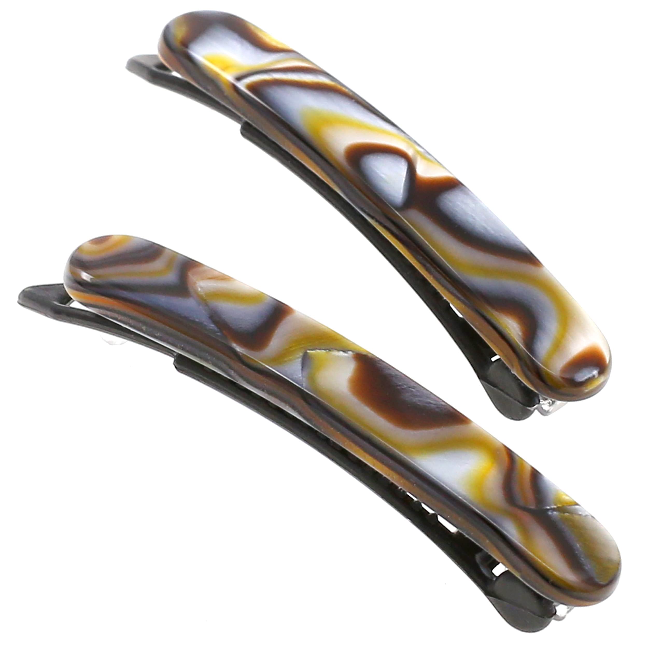 Barrette Camila Paris CP3377 en onyx offrant un maintien élégant et durable.