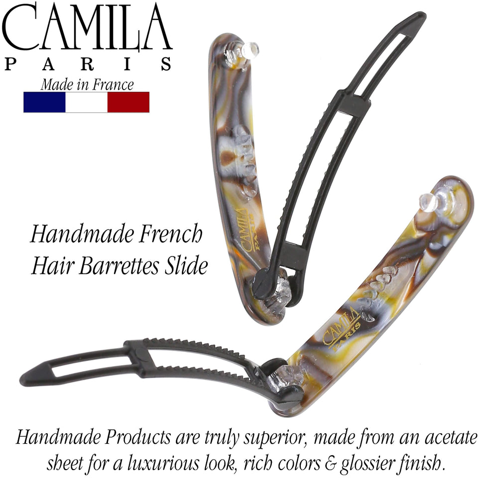 Barrette Camila Paris CP3377 fabriquée en France, allure raffinée et durable.