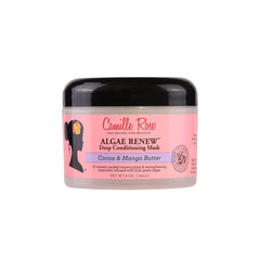 Camille Rose Algae Renew masque cheveux pot, fortifie et hydrate en profondeur.