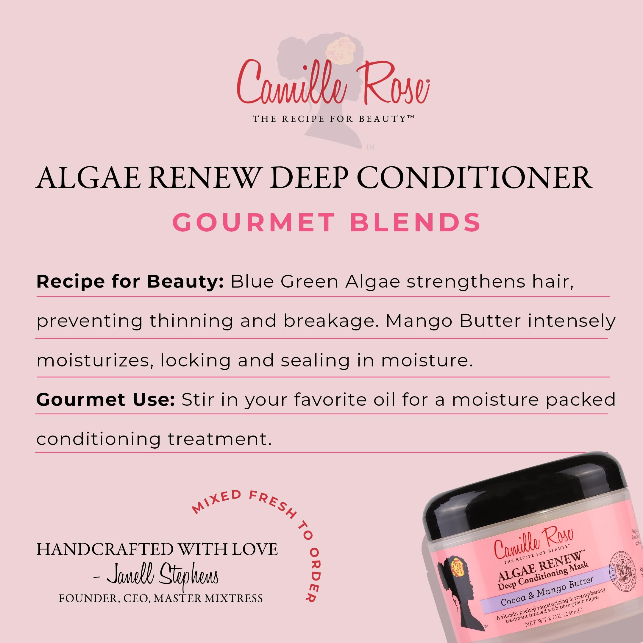 Menthe fraîche dans le masque Algae Renew pour une sensation tonifiante.