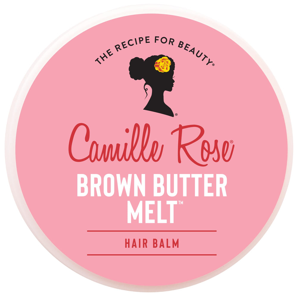 Camille Rose Brown Butter Melt dans sa bouteille, hydratation durable pour cheveux.