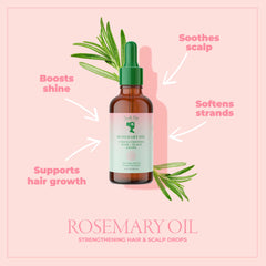 Camille Rose huile romarin menthe - application sur cuir chevelu pour nourrir en profondeur