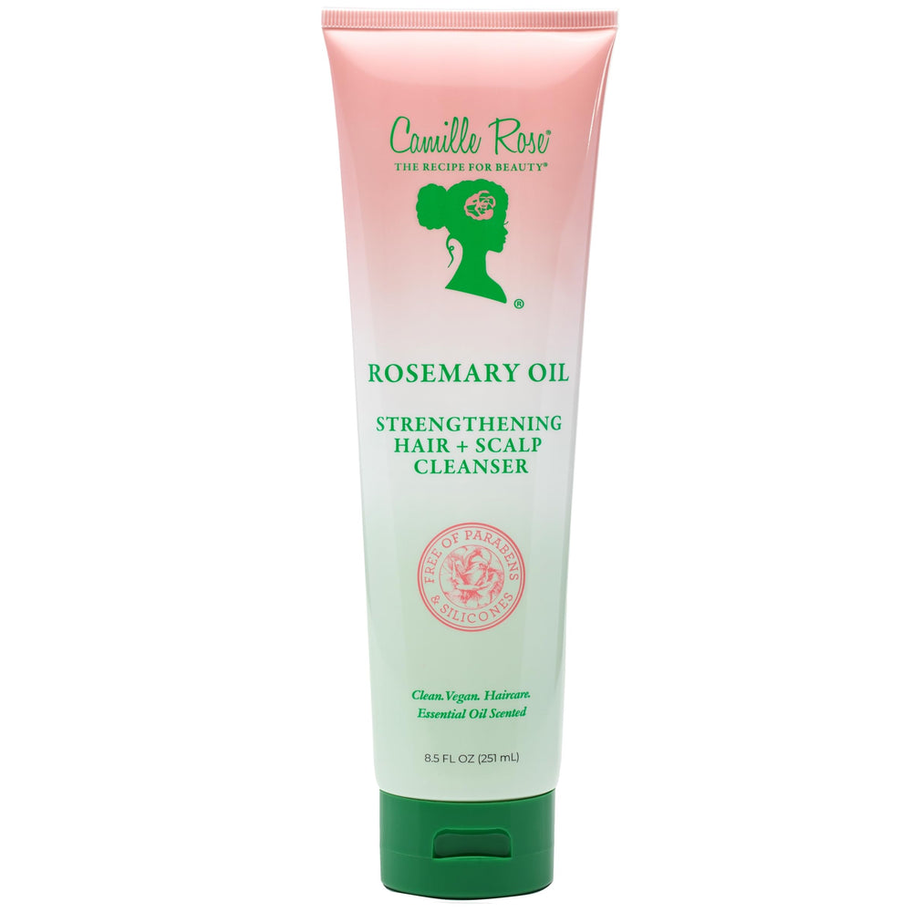 Camille Rose huile romarin cheveux bouteille – revitalise les racines et fortifie les longueurs.