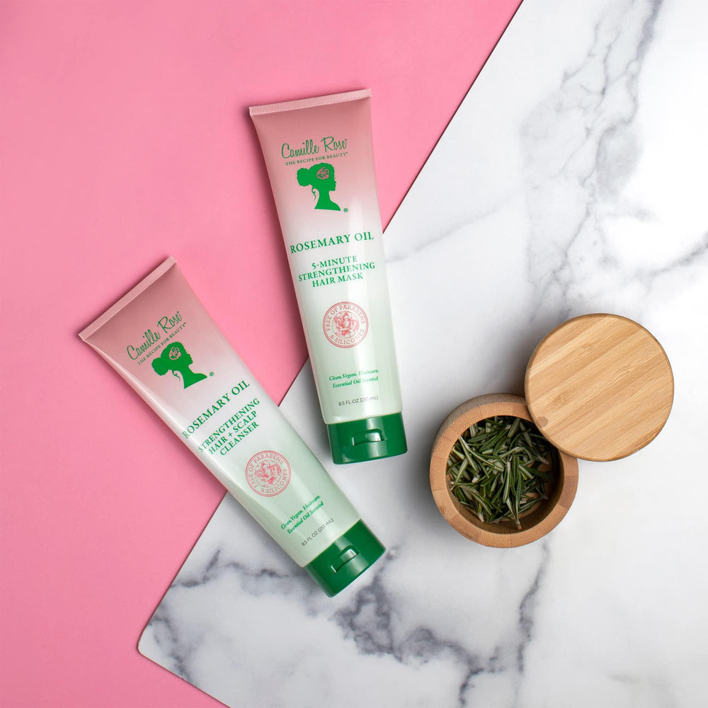 Camille Rose ingrédients gourmets cheveux – mélange naturel choisi pour votre bien-être capillaire.