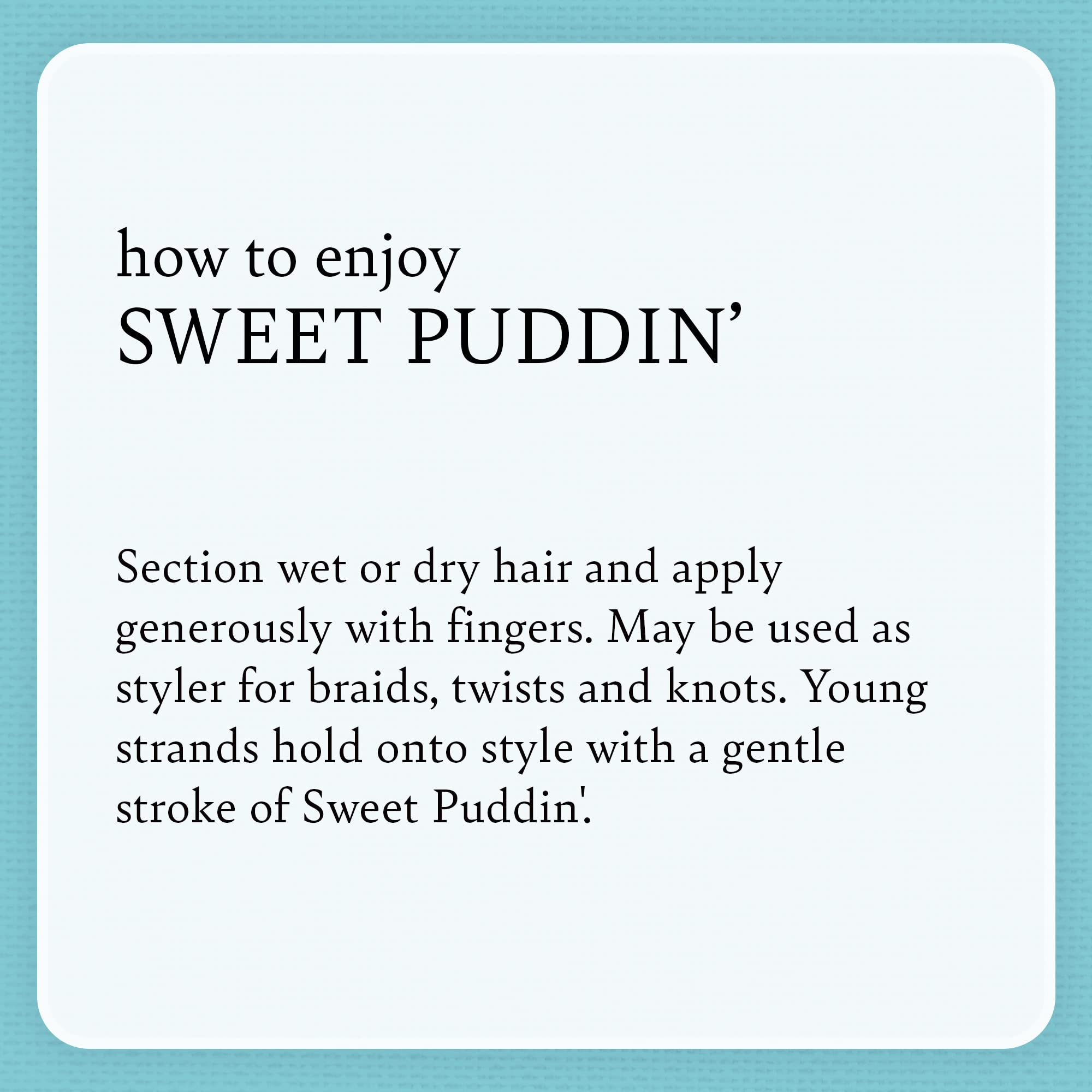 Camille Rose Kids Sweet Puddin’, huiles d’olive et ricin pour nourrir les cheveux