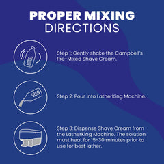Mousse épaisse produite par Campbell’s pour un rasage confortable et efficace.