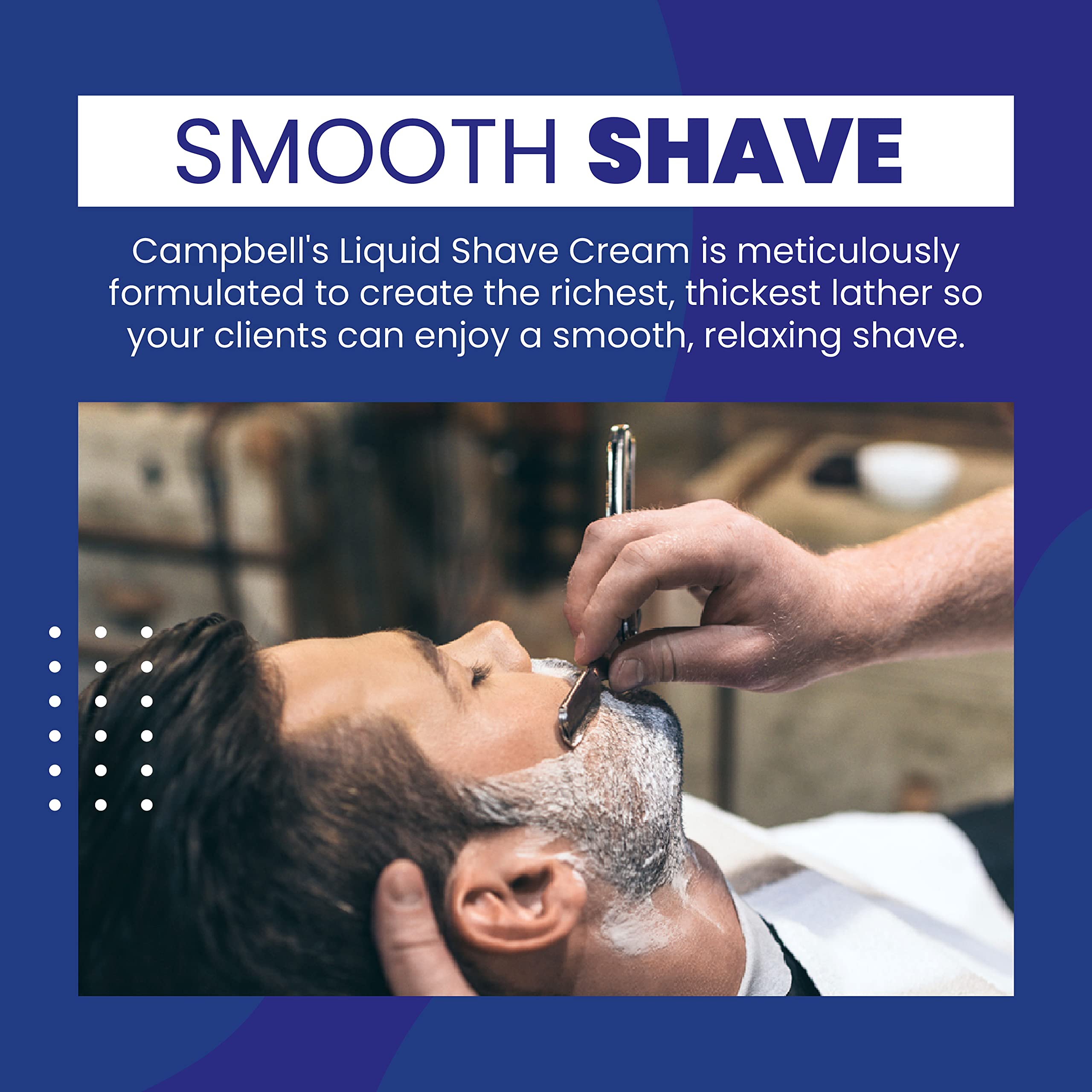 Mousse épaisse parfaite pour un rasage professionnel et fluide.
