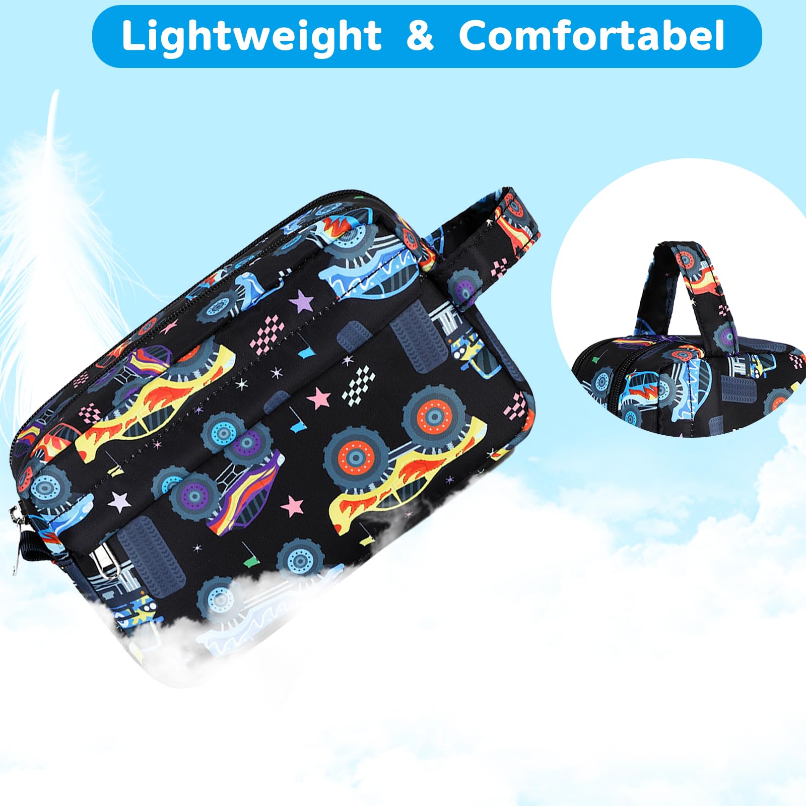CAMTOP sac toilette dinosaure, organisation simple pour les affaires de voyage des enfants