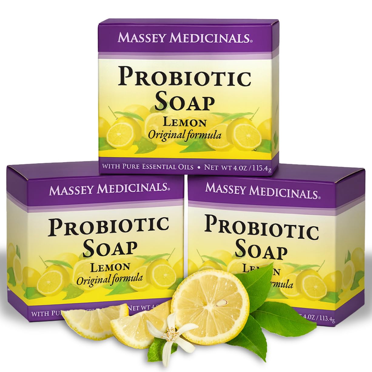 Candida Freedom Massey CF savon probiotiques corps citronnelle citron – revitalisant