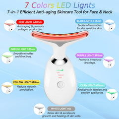 Candio masseur visage et cou avec 7 couleurs et 3 modes pour varier les soins.