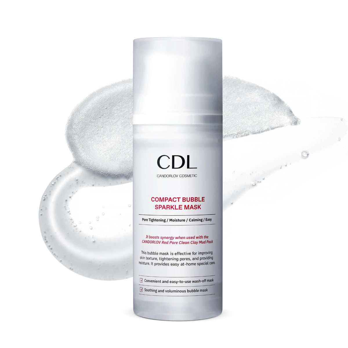 CANDORLOV Masque Bulle Pore Minimisant – réduction des pores après utilisation.
