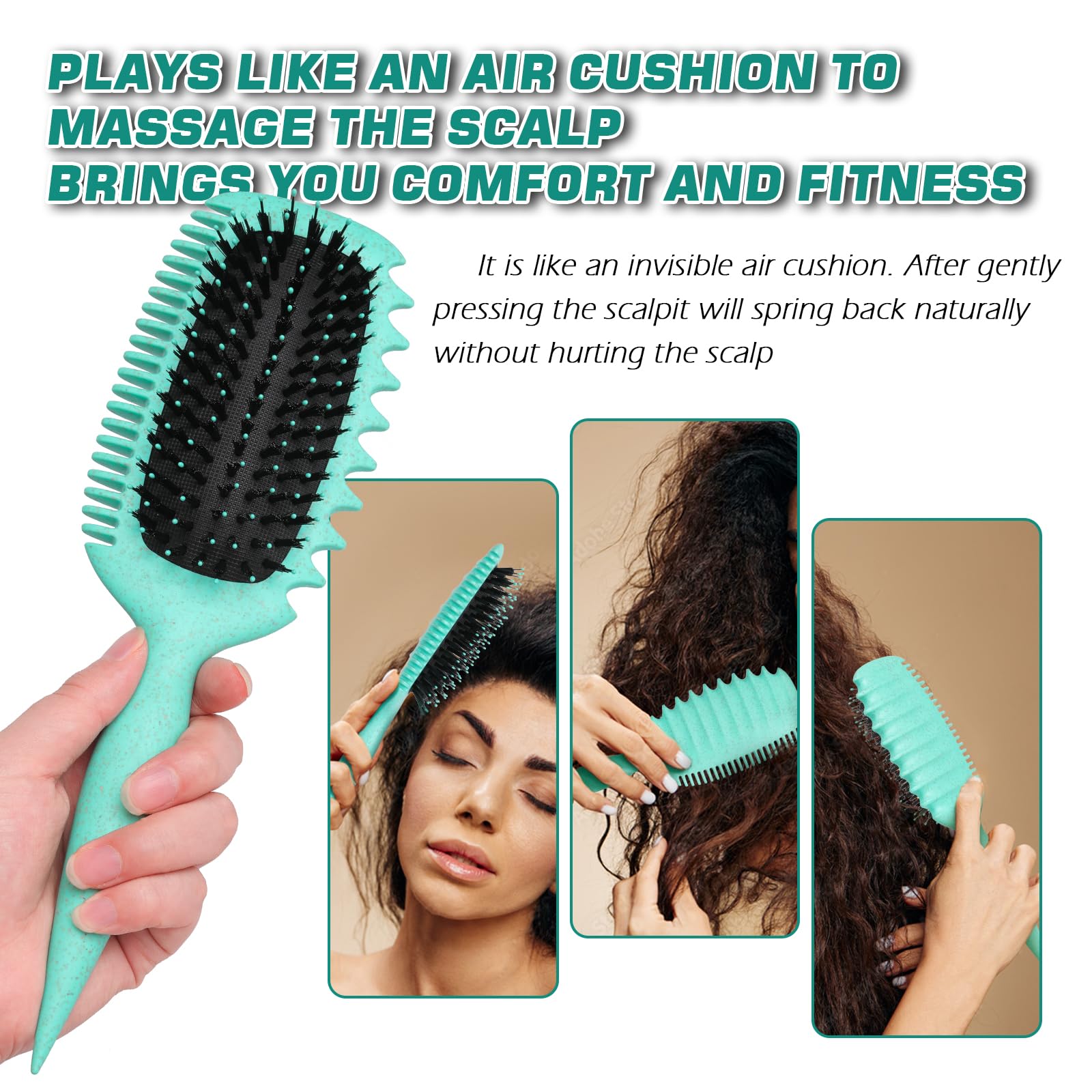 Candy Brush brosse-demelage-cheveux-humide-sec utile en voyage.