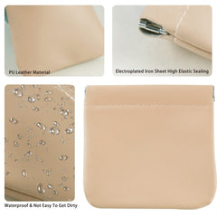 CANIPHA pochette cuir d'agneau gris clair, accessoire compact pour voyage