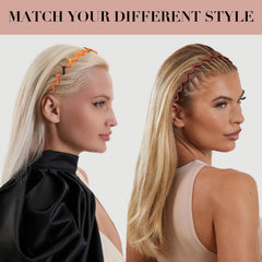 Canitor bandeau zigzag bleu gris, style décontracté et maintien sûr.