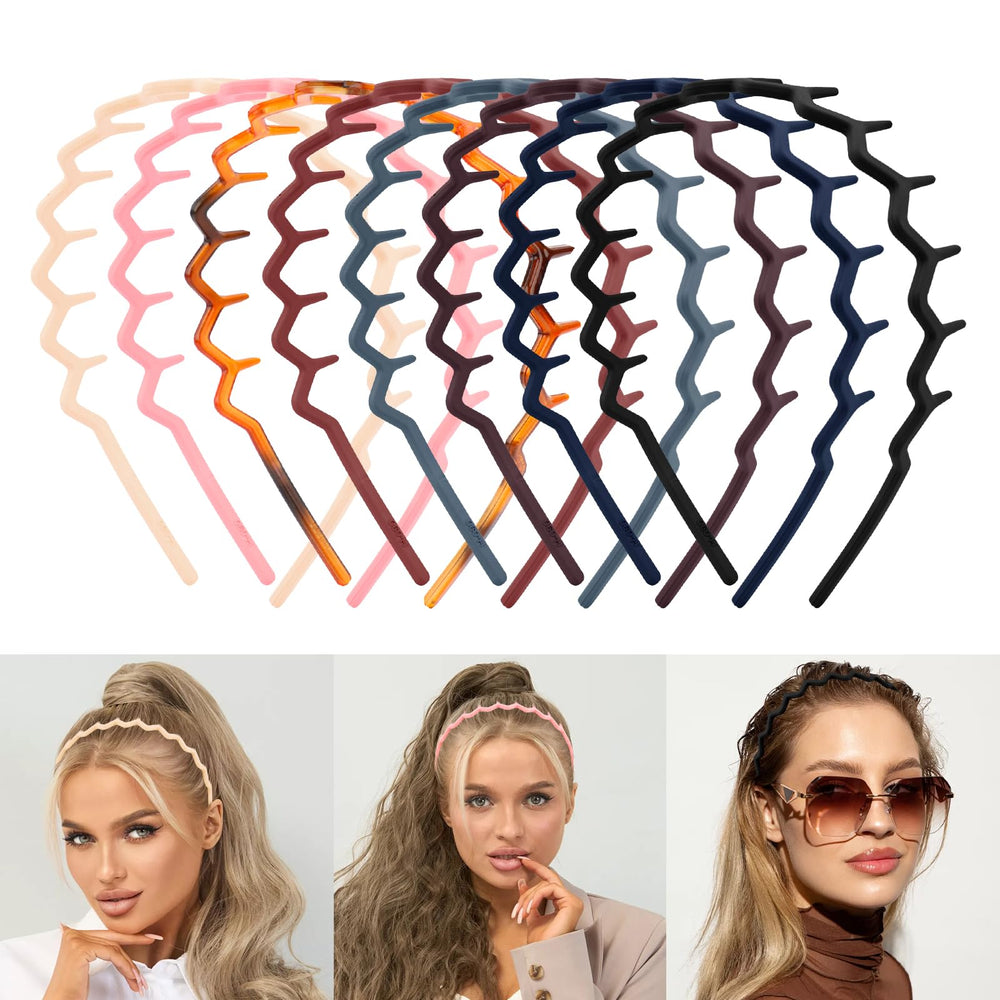 Canitor bandeau zigzag quotidien, pratique pour travail, maquillage et détente.