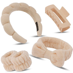 Canitor Spa bandeau-noeud corail — confort doux et maintien pendant le lavage du visage