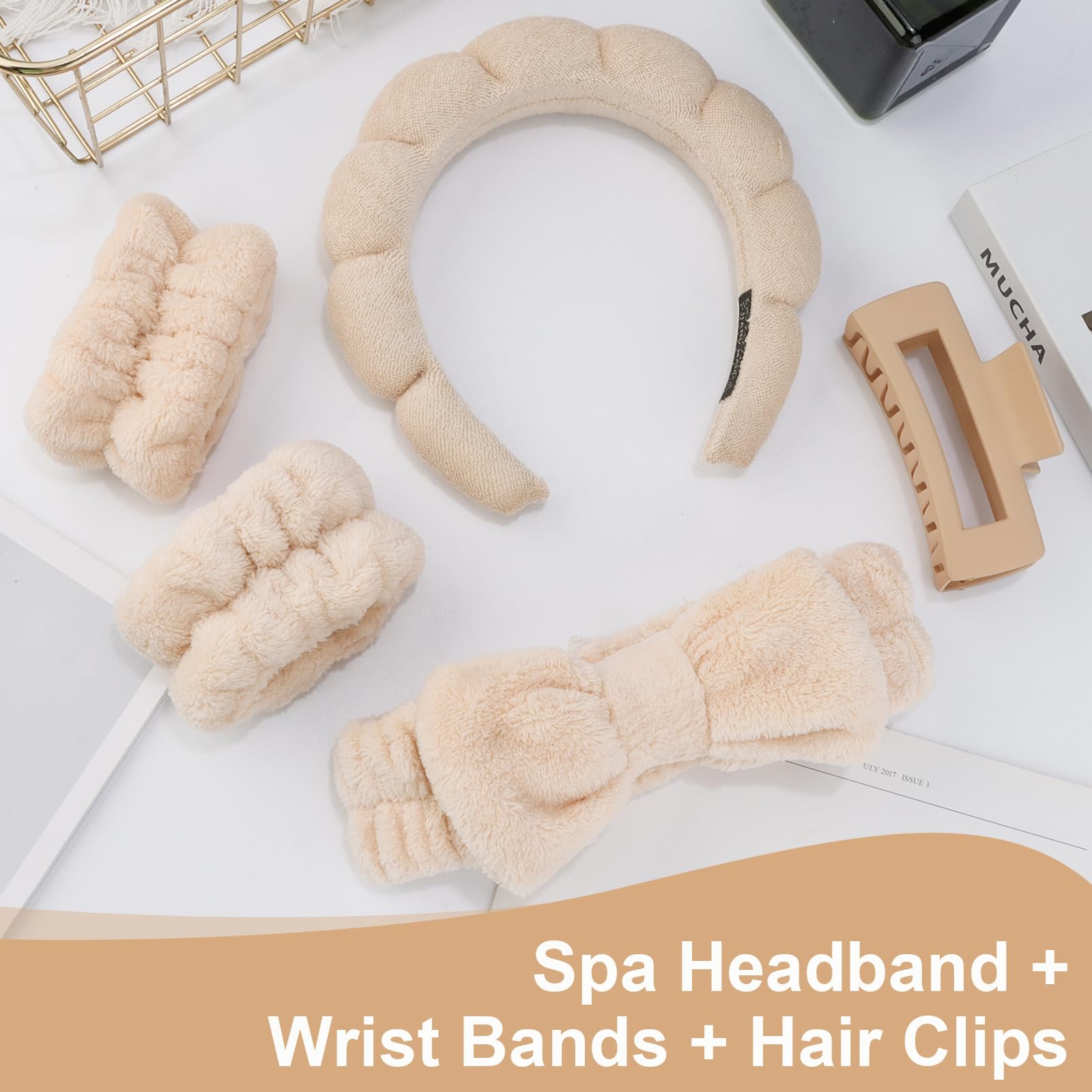 Canitor Spa bracelets-poignet — évite les manches mouillées pendant le soin du visage
