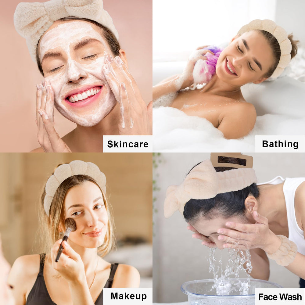 Canitor Spa usage-masque — bandeau maintient les cheveux hors du visage lors du masque