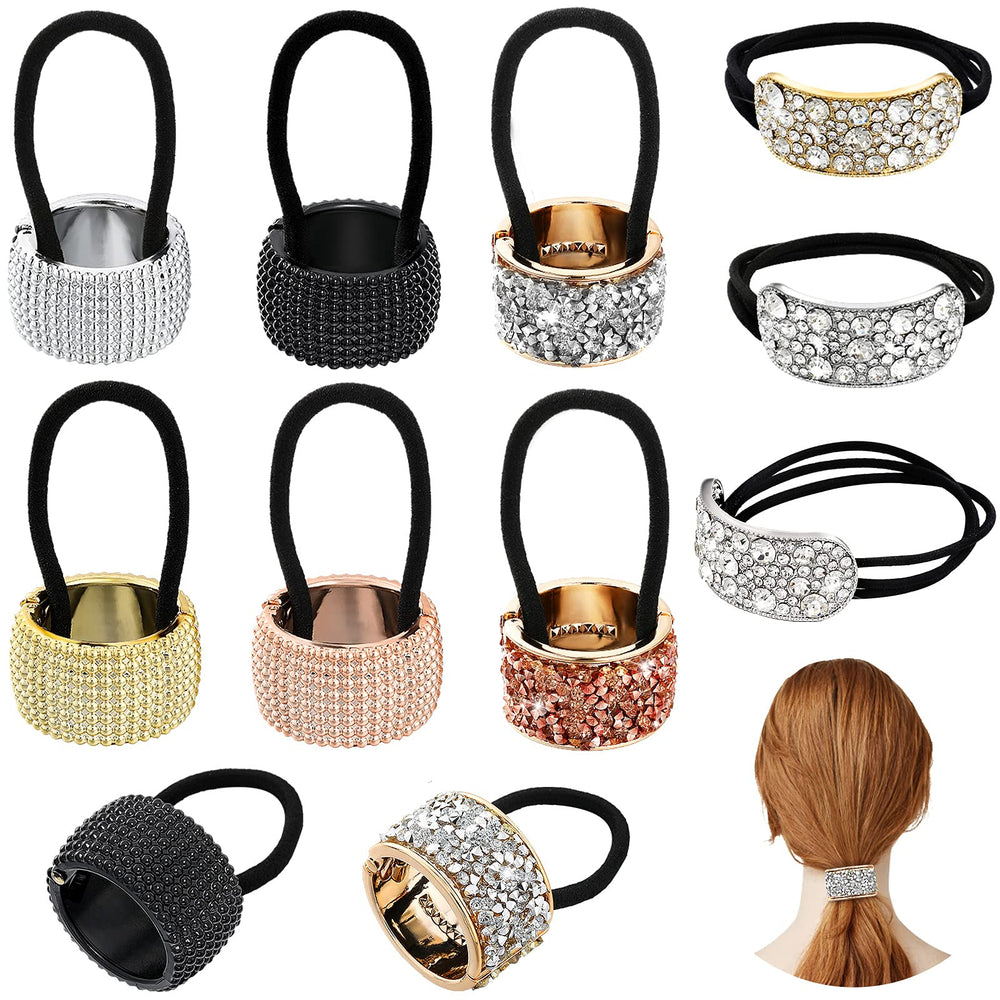 Canlierr attache-cheveux strass ensemble 8 pièces, allure chic au quotidien