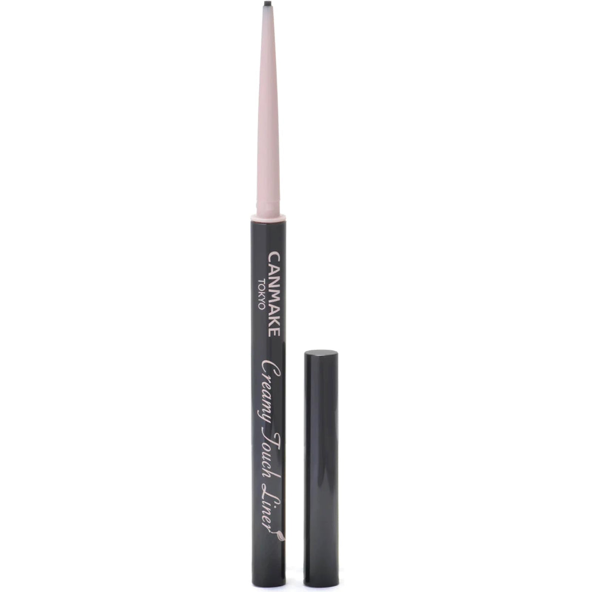 CANMAKE Crayon Contour Yeux Mince 01 Noir Profond, trait précis et longue tenue.