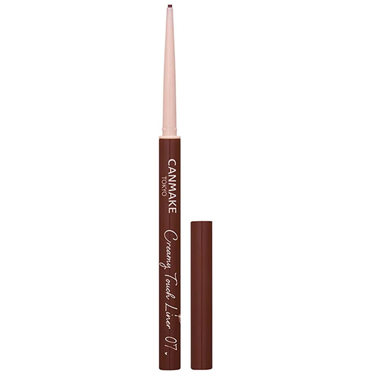 CANMAKE Crayon Yeux Texture Crème, pointe fine 1,5 mm pour tracés précis.