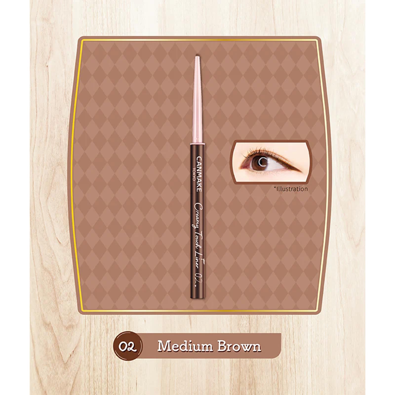 CANMAKE Creamy Touch Liner, action twist pratique pour éviter l'affûtage.