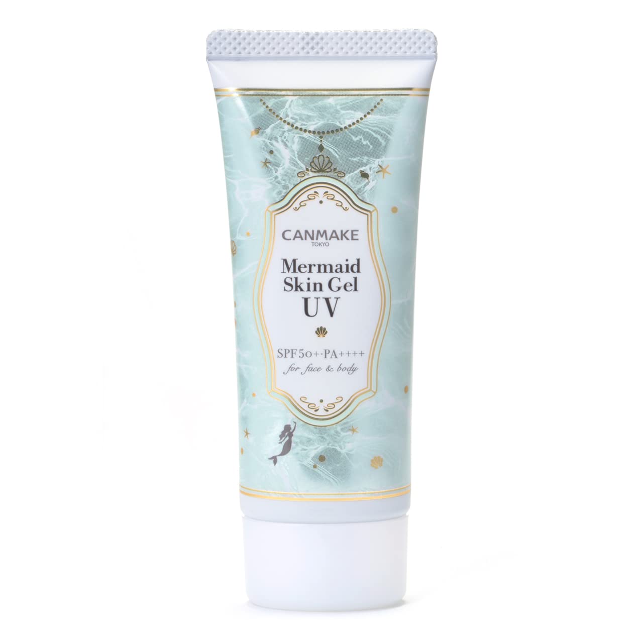 CANMAKE Mermaid Skin Gel flacon frais prêt pour une protection solaire légère au quotidien.