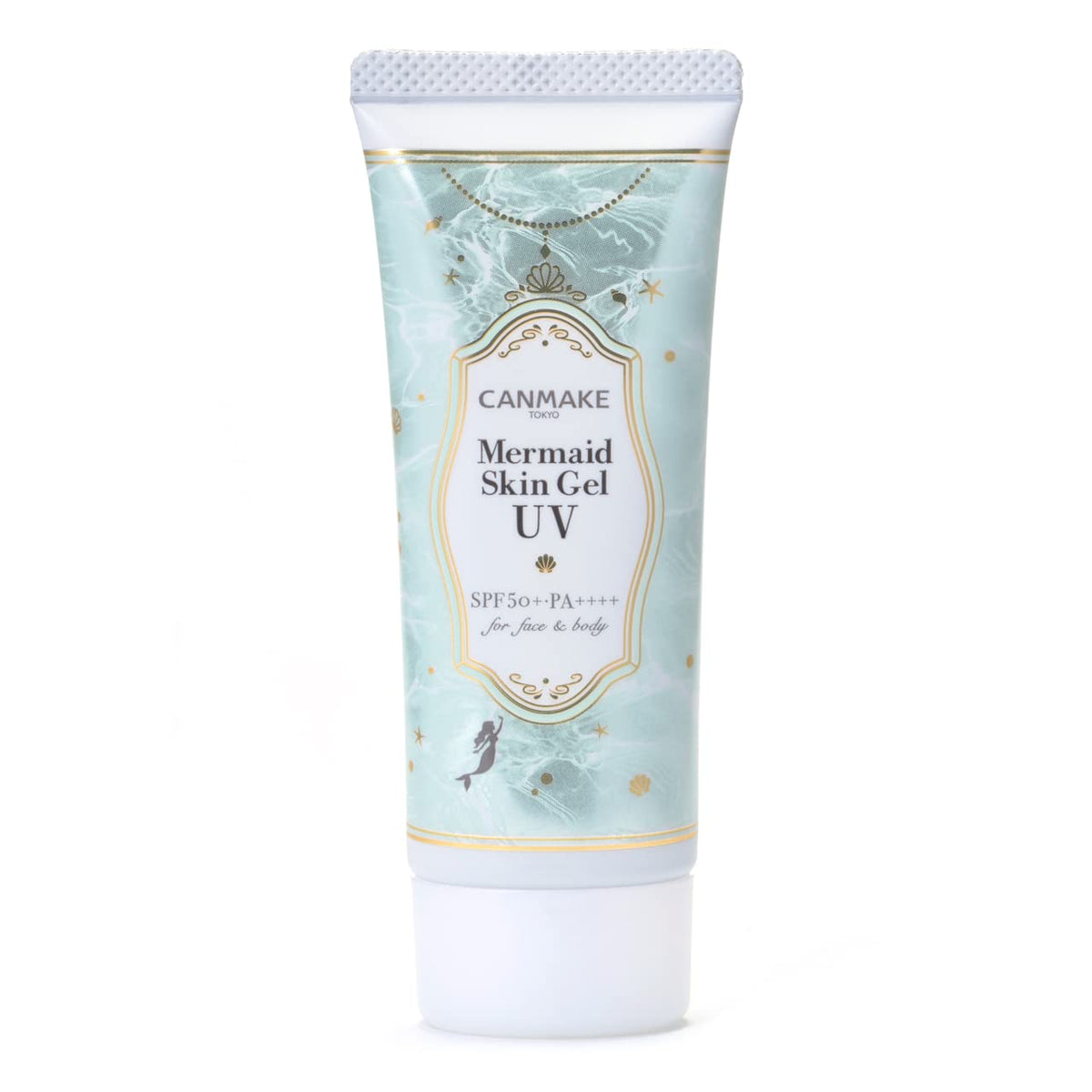 CANMAKE Mermaid Skin Gel flacon frais prêt pour une protection solaire légère au quotidien.