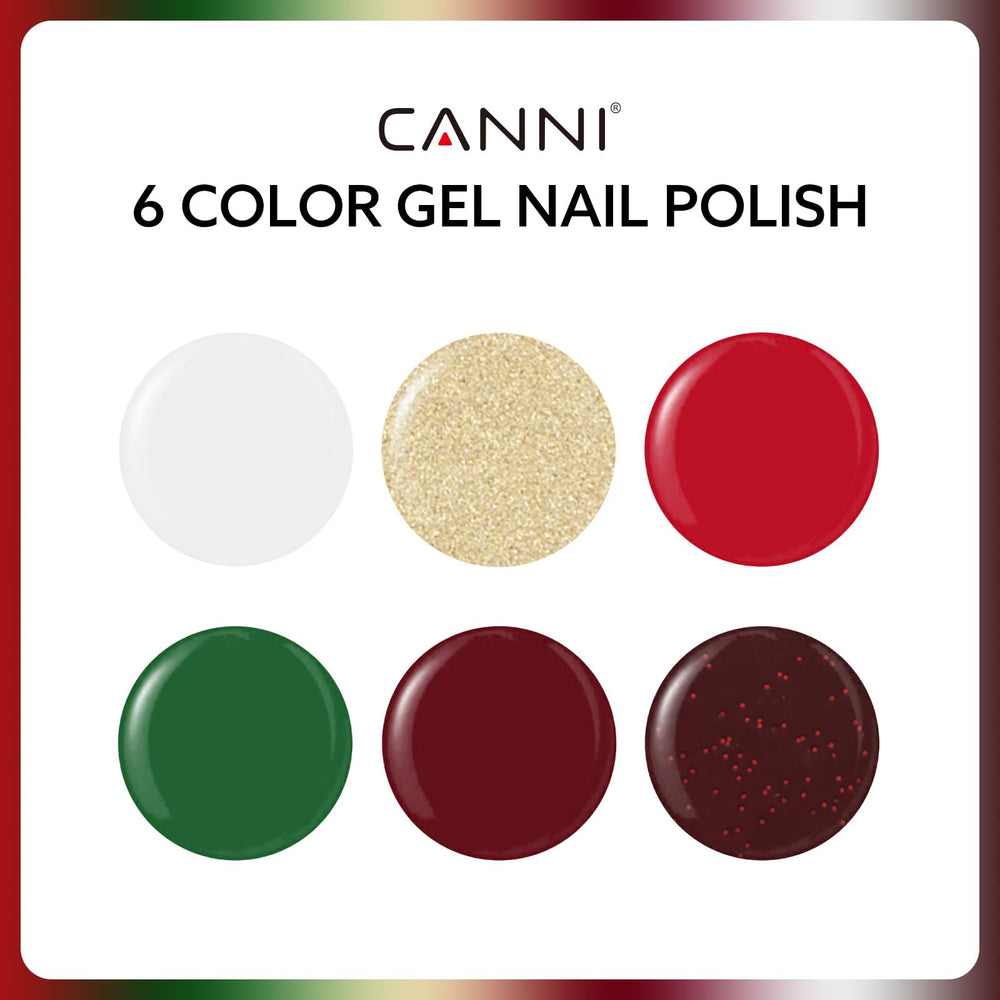 CANNI gold gel polish bottle with glossy, festive finish