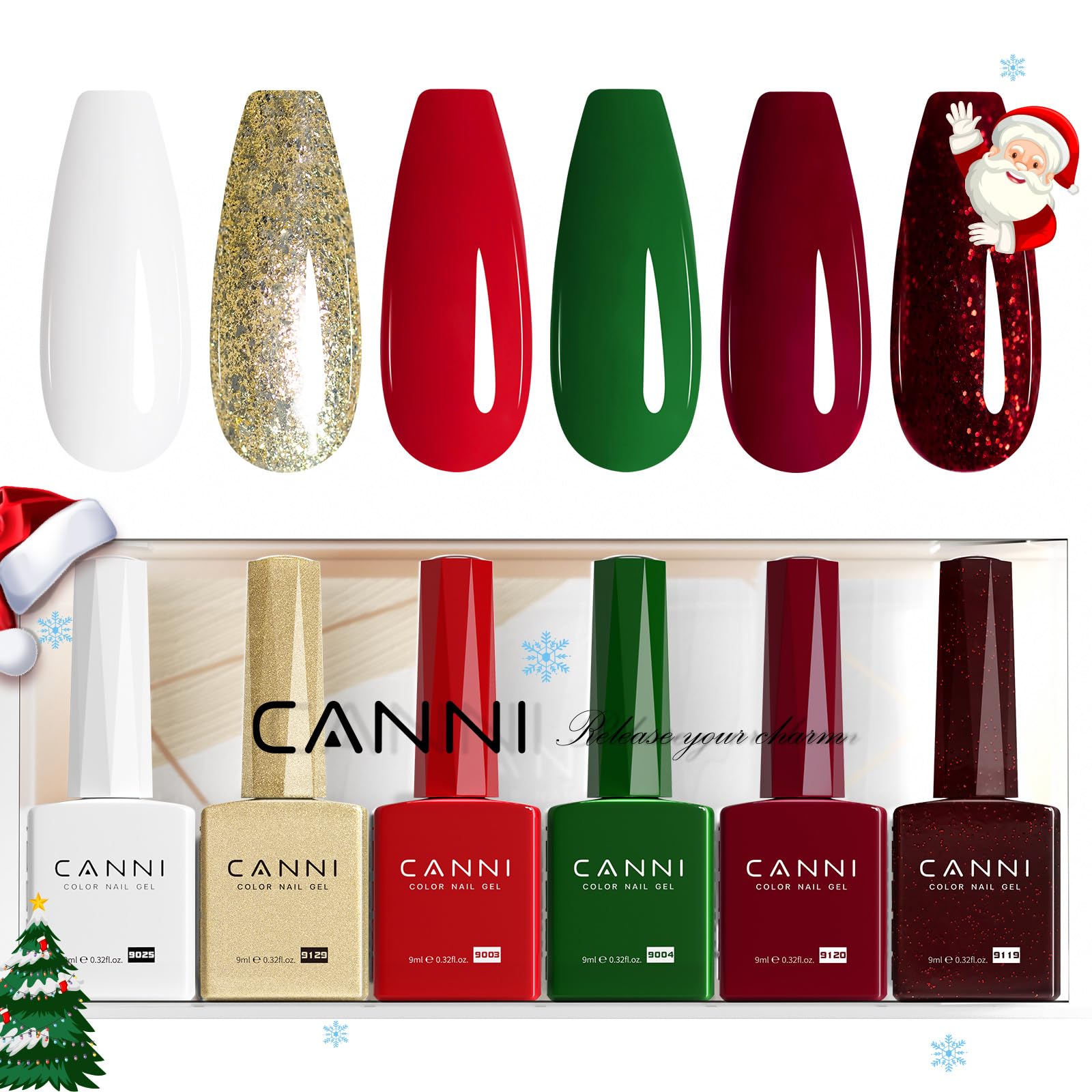CANNI white glitter gel polish bottle for at-home manicures with shimmer