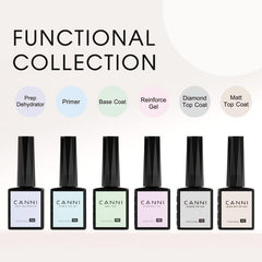CANNI base coat applied to reinforce gel layers for even color.