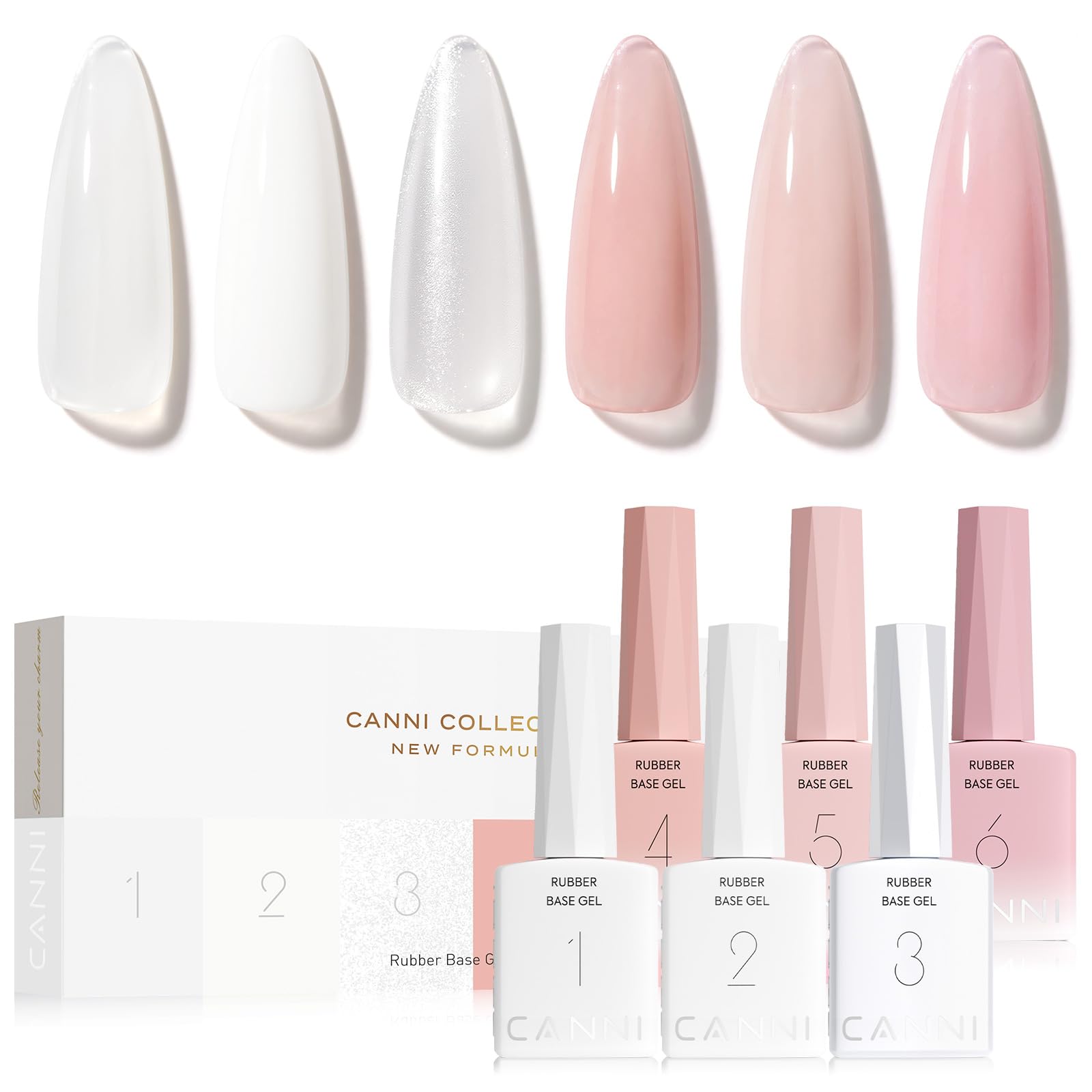 Gamme CANNI Gel Base Élastique flacon Milky White pour une base durable et naturelle