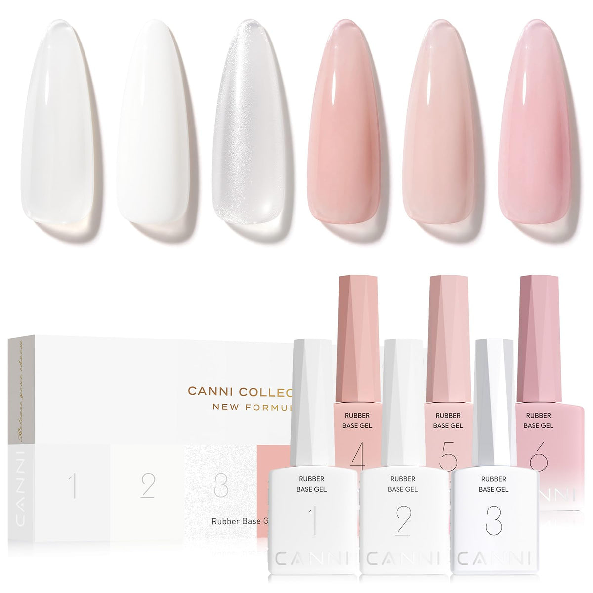 Gamme CANNI Gel Base Élastique flacon Milky White pour une base durable et naturelle