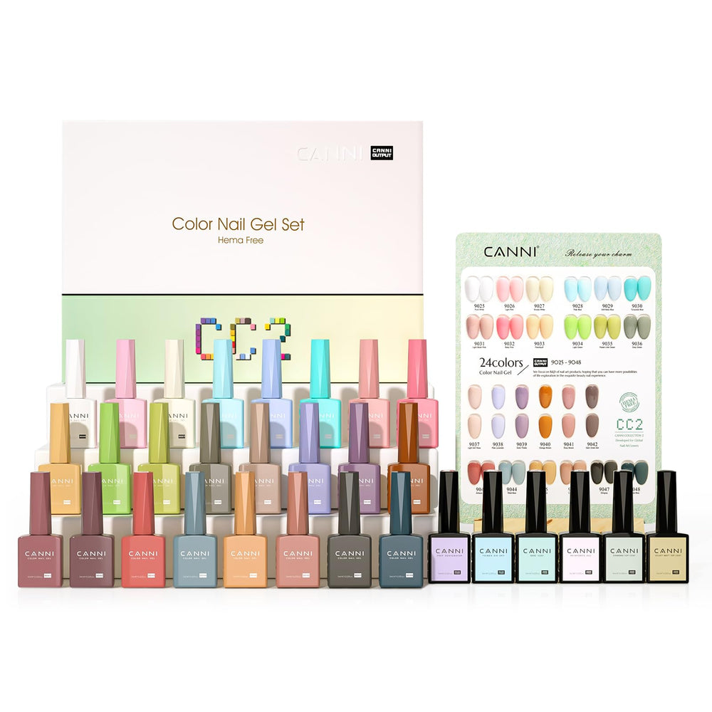 Ensemble CANNI CC2: vernis gel 30 pièces, parfaite pour une manucure maison éclatante.