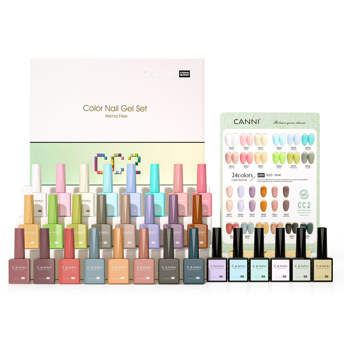 Ensemble CANNI CC2: vernis gel 30 pièces, parfaite pour une manucure maison éclatante.