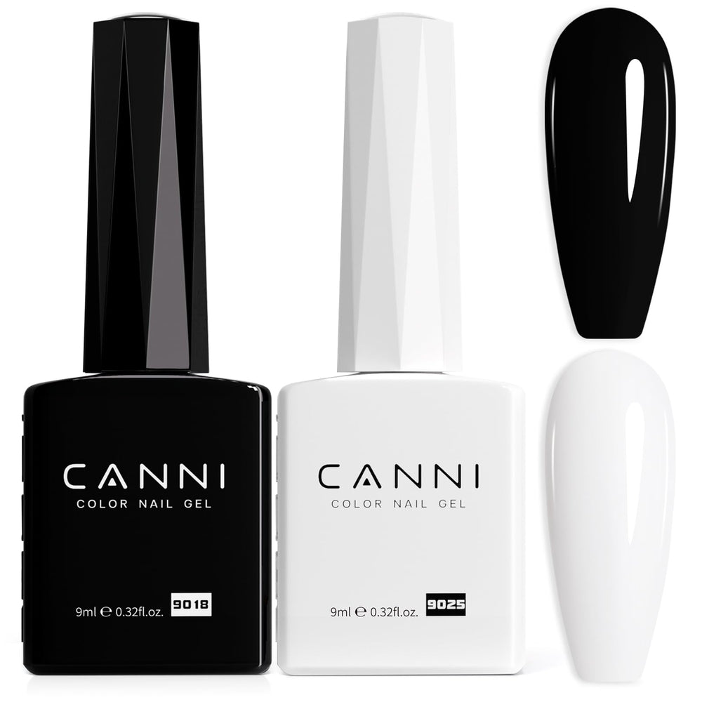 CANNI coffret noir et blanc pour manicure à domicile.