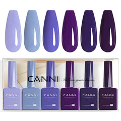 CANNI ensemble 6 couleurs 9 ml, nuancier clair pour choisir rapidement la teinte.