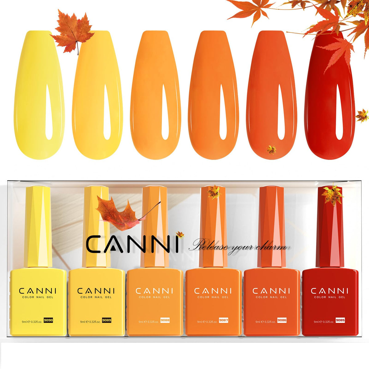Vernis gel jaune CANNI 9 ml pour une application fluide et durable
